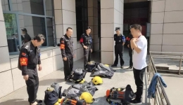 我院保卫处组织专职消防队员开展消防安全技能培训