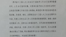 我院圆满完成贵州“两会”医疗保障工作 ，并得到上级单位表扬