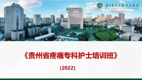 疼痛科举办贵州省疼痛专科护士培训班